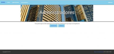 Página web para administradores de consorcios